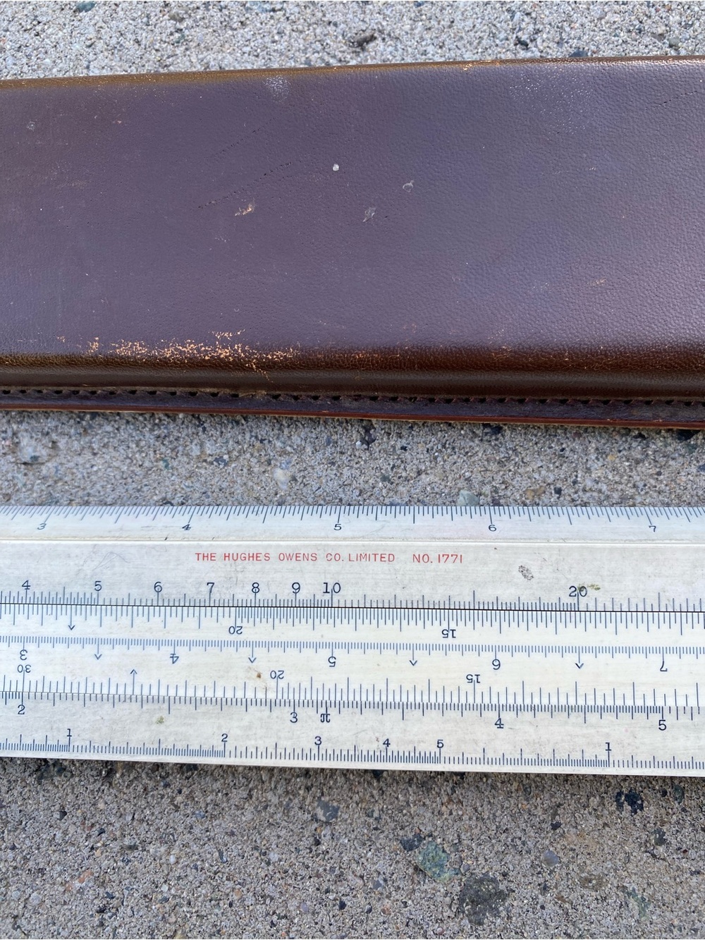 1940s/50s Hughes-Owens Model 1771 Engineering Slide Ruler with Leather Case - Picture 4 of 9